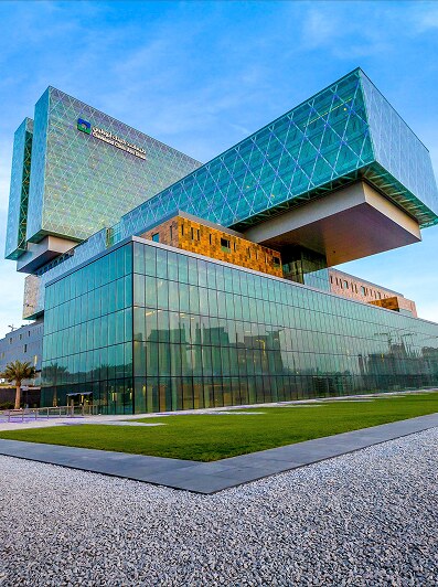 Exterior of Cleveland Clinic Abu Dhabi on Al Maryah Island